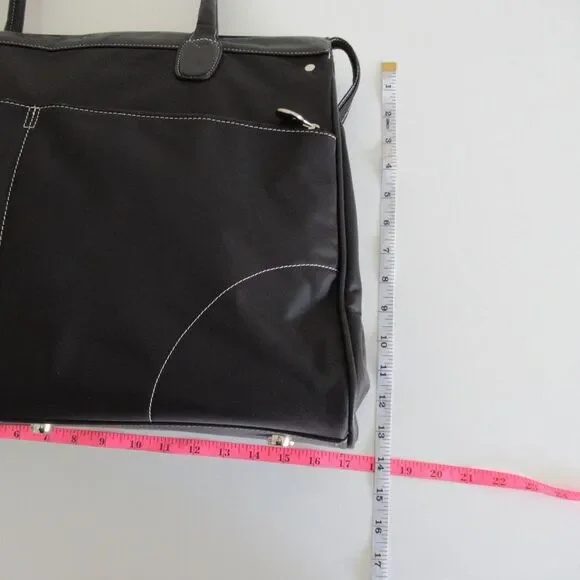 Chelsey Henry Large Black Tote with Kiwi Green Interior - Picture 5 of 13